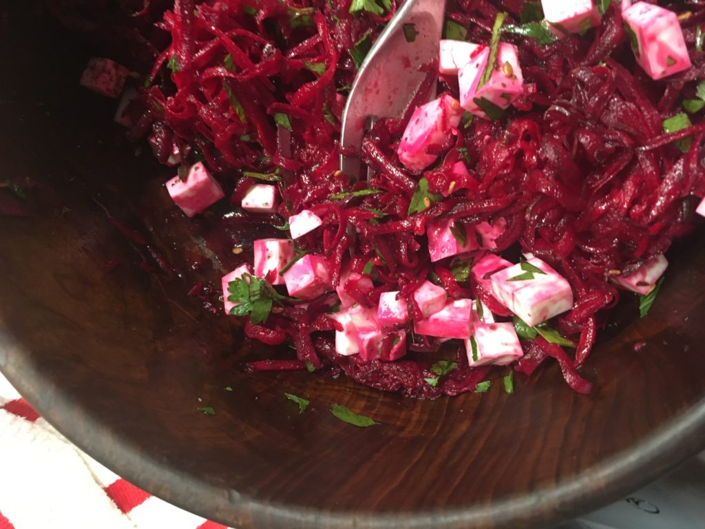 Raw beet salad