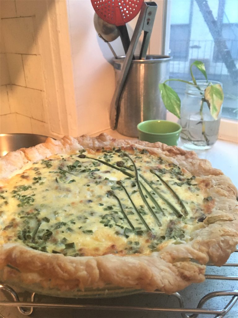 Finished baked quiche